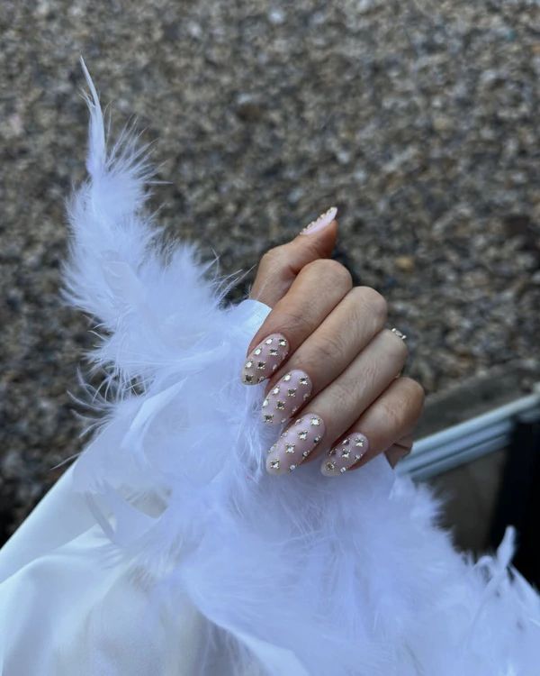 Visual Idea — Long Stiletto Nails With A Sheer — Cute New Years Nails 2027