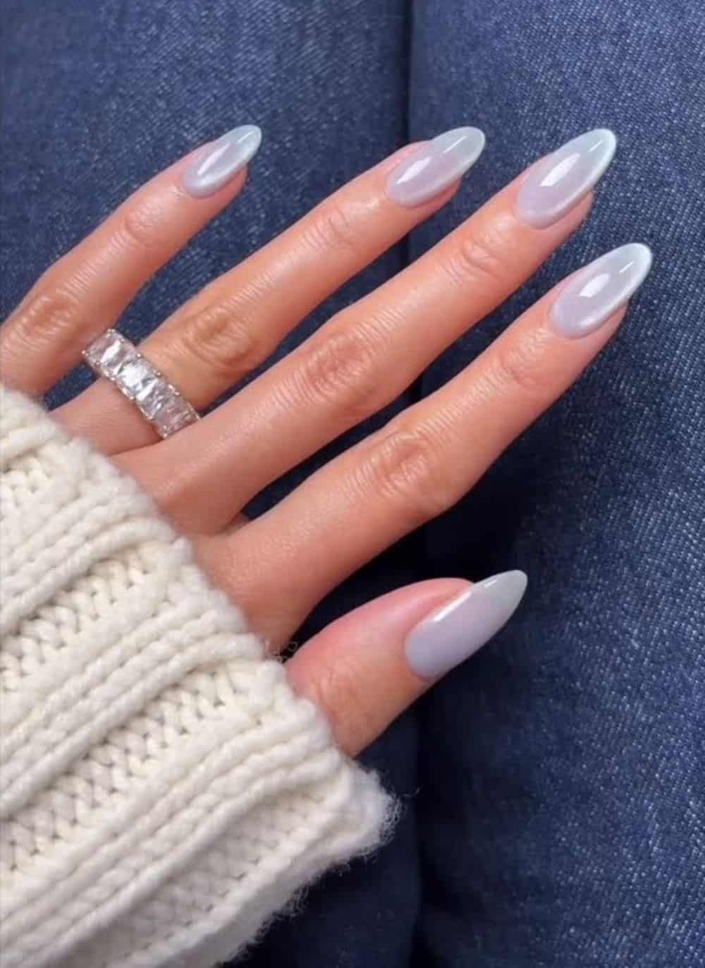 Glossy Subtle Shimmer Visual Idea Glossy Subtle Shimmer Visual Idea — Winter Date Night Nails