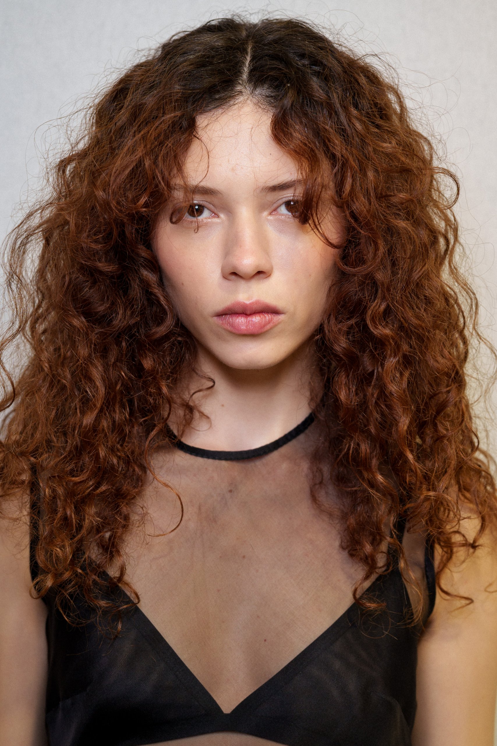 Collarbone Dark Brown With Auburn Collarbone Dark Brown With Auburn — Winter Haircuts for Curly Hair