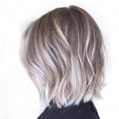 Ash Blonde Bob With Platinum Highlights — Winter Hair Colors for Short Hair