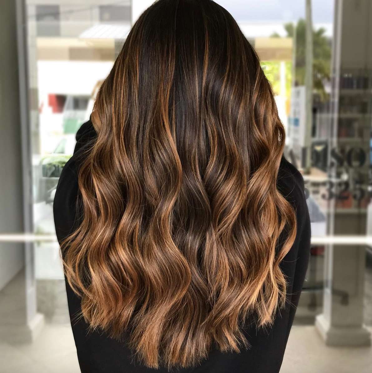 Dark Brown With Caramel Copper Highlights Dark Brown With Caramel Copper Highlights — Low Maintenance Winter Hair Colors