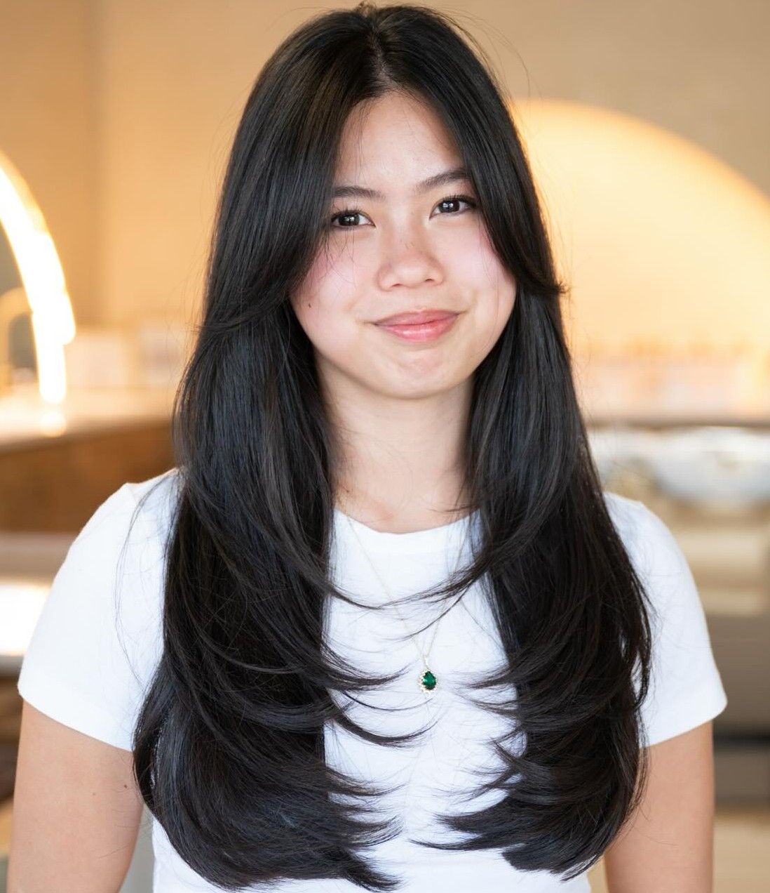 Thick Dark Brown With Full Bangs Thick Dark Brown With Full Bangs — Winter Hairstyles for Long Hair