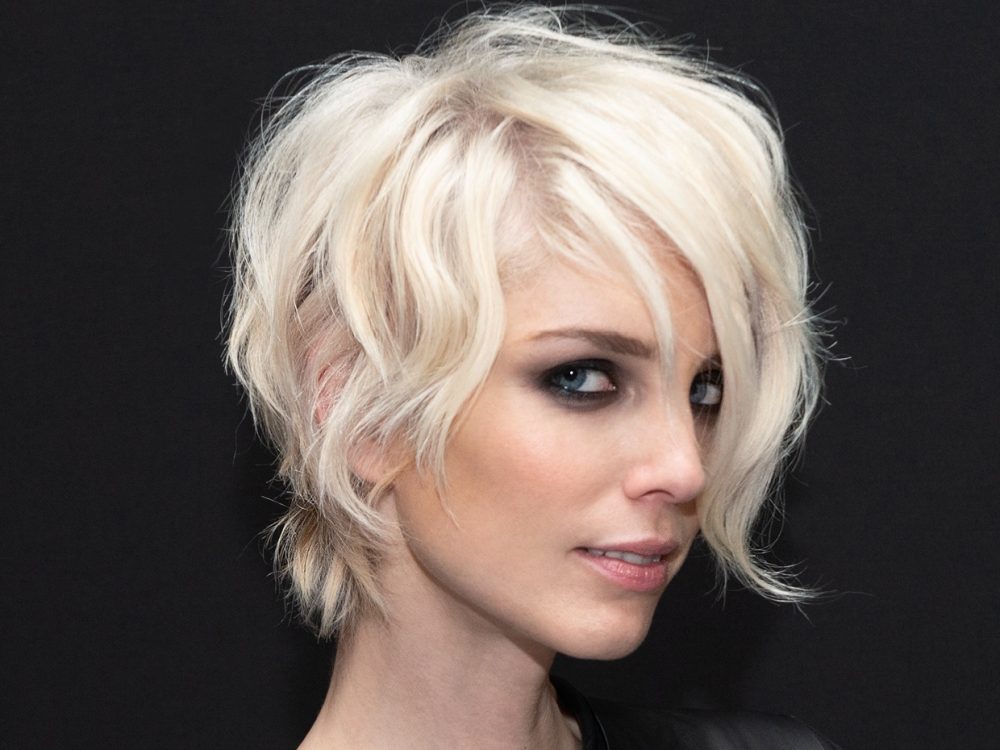 Textured Ash Blonde Pixie Shag Textured Ash Blonde Pixie Shag — Winter Hair Colors for Plus Size Women