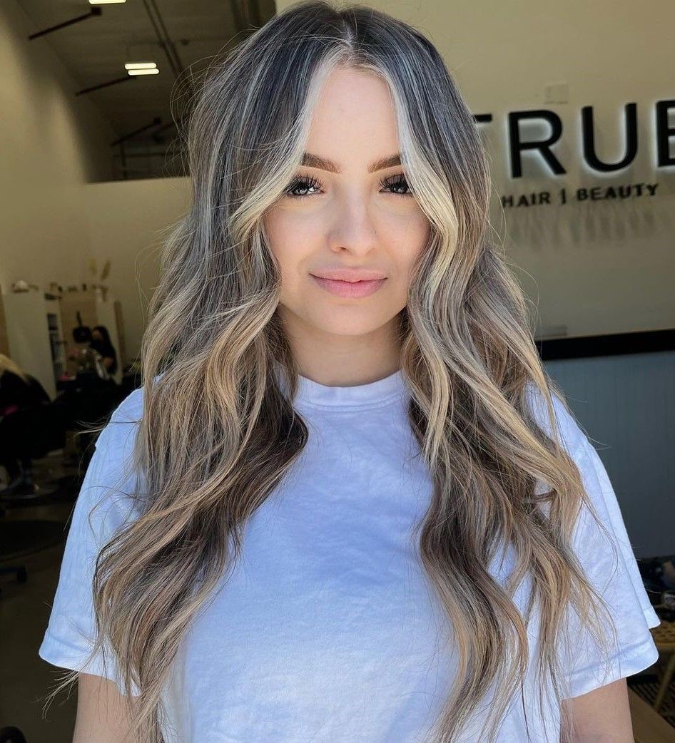Copper and Auburn Balayage on Dark Brown Copper and Auburn Balayage on Dark Brown — Reverse Balayage