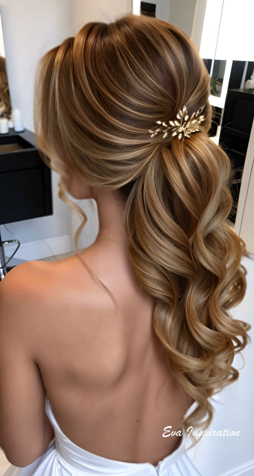 Swept Side Low Updo with Accessory — Winter Wedding Hairstyles