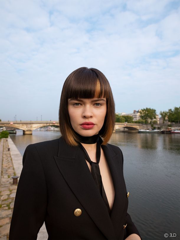 Vibrant Copper Bob With Blunt Bangs — Winter Hairstyles with Bangs