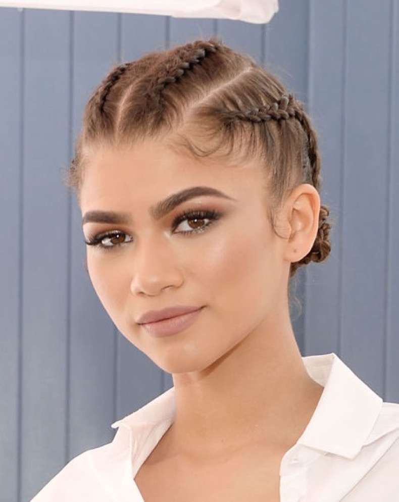 Dark Brown Cornrows to Low Bun Dark Brown Cornrows to Low Bun — Winter Twist Hairstyles