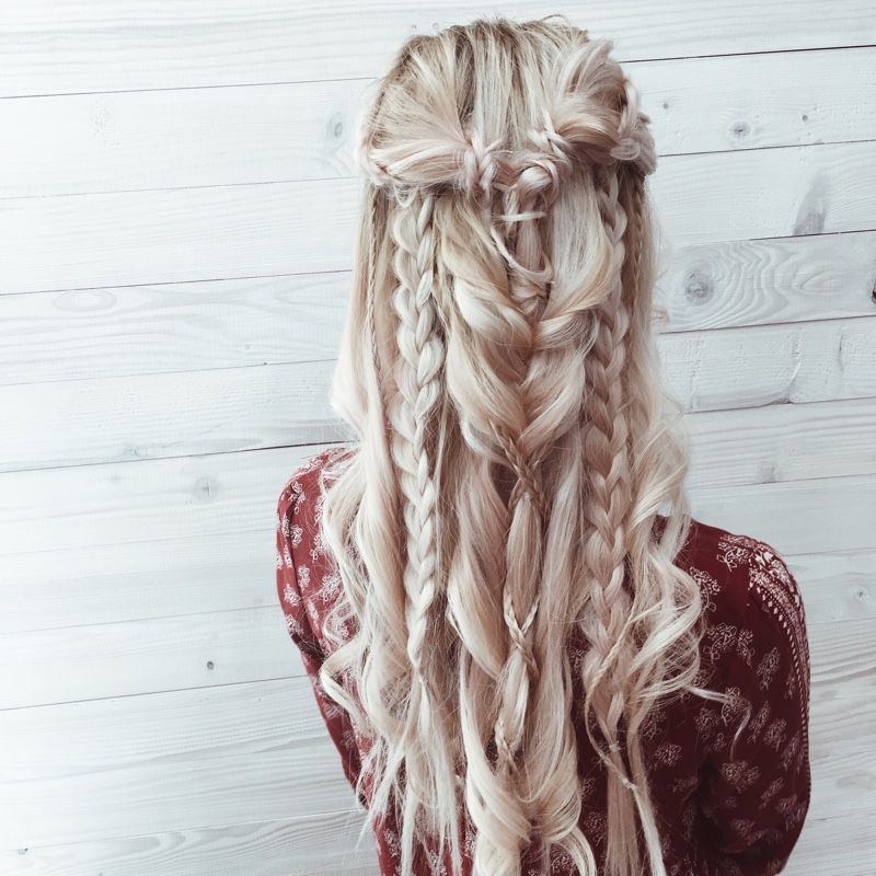 Ash Blonde Braided Updo with Wispy Bangs Ash Blonde Braided Updo with Wispy Bangs — Winter Hairstyles for Long Hair
