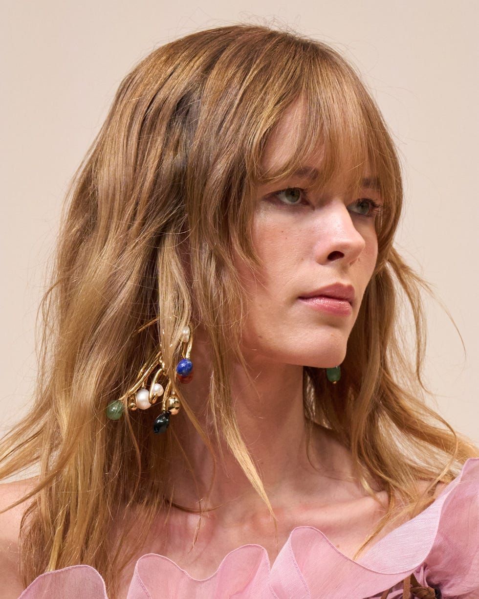 Textured Light Brown Lob With Curtain Bangs — Winter Hairstyles with Bangs