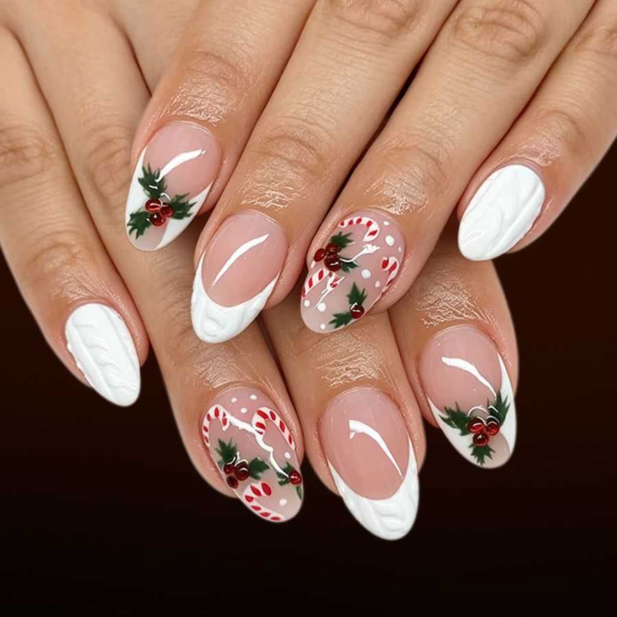 Precise Detail Clean Lines Visual Idea Precise Detail Clean Lines Visual Idea — Short Christmas Almond Nails 2026