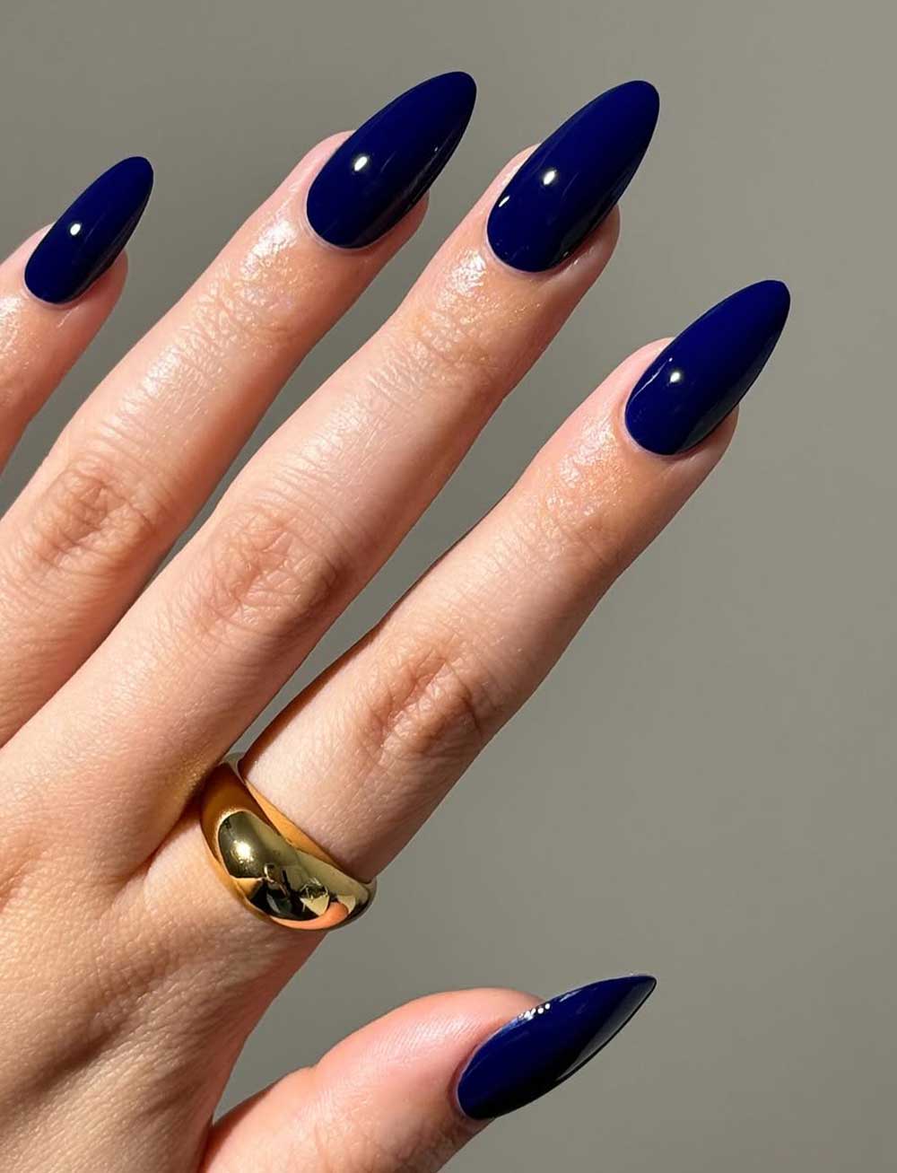 Long Stiletto Deep Navy Gloss Long Stiletto Deep Navy Gloss — Navy Blue Nails