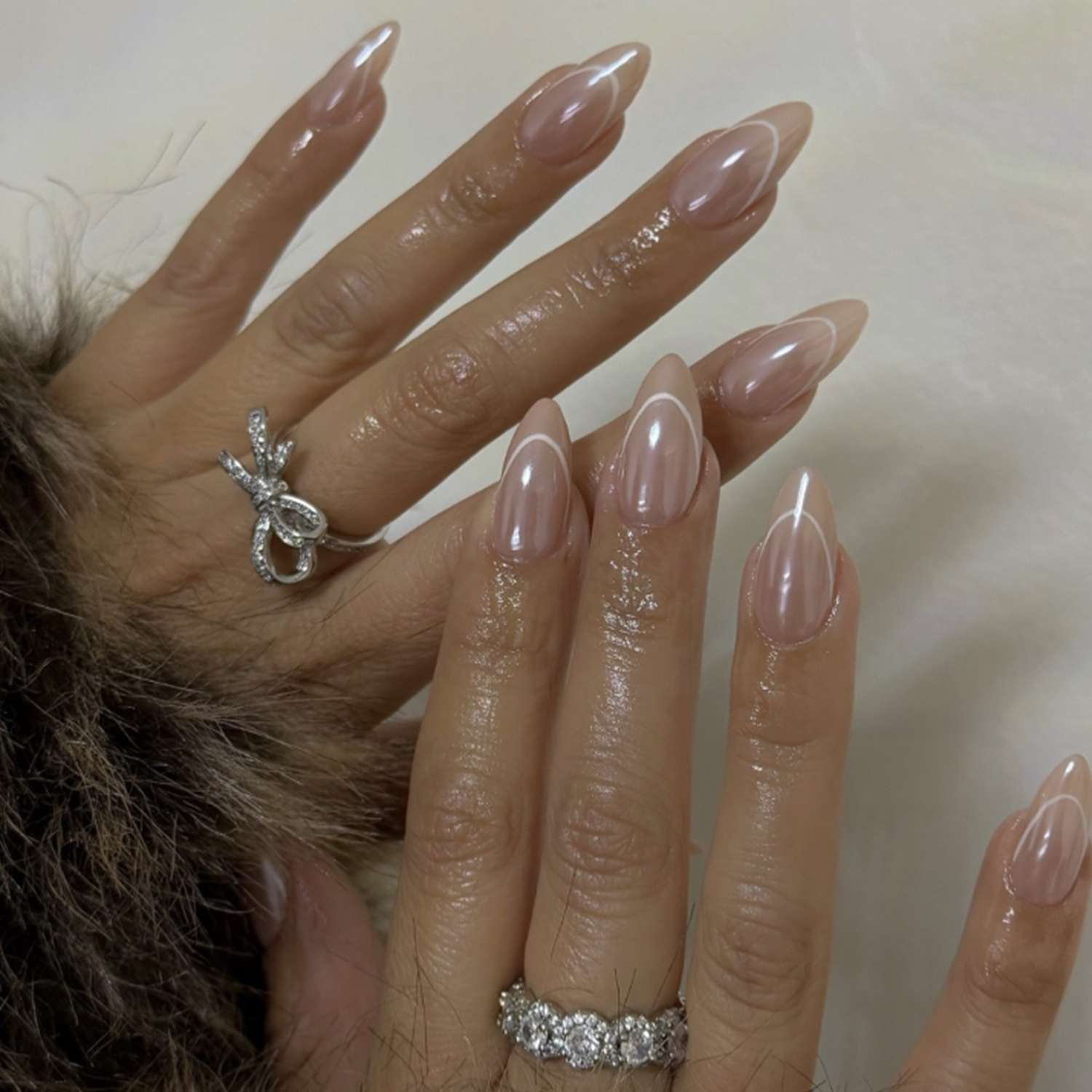 Thin White French Tip Long Stiletto Nails Thin White French Tip Long Stiletto Nails — Minimalist New Years Nails 2027