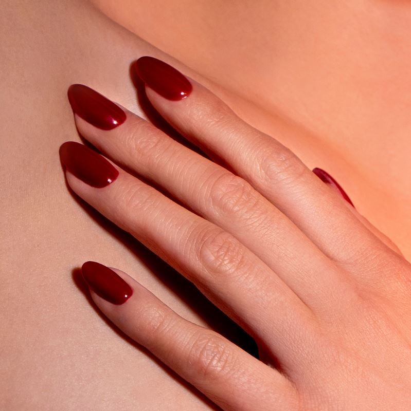 Deep Wine Red High-Gloss Nails Deep Wine Red High-Gloss Nails — Winter Nail Colors for Short Nails