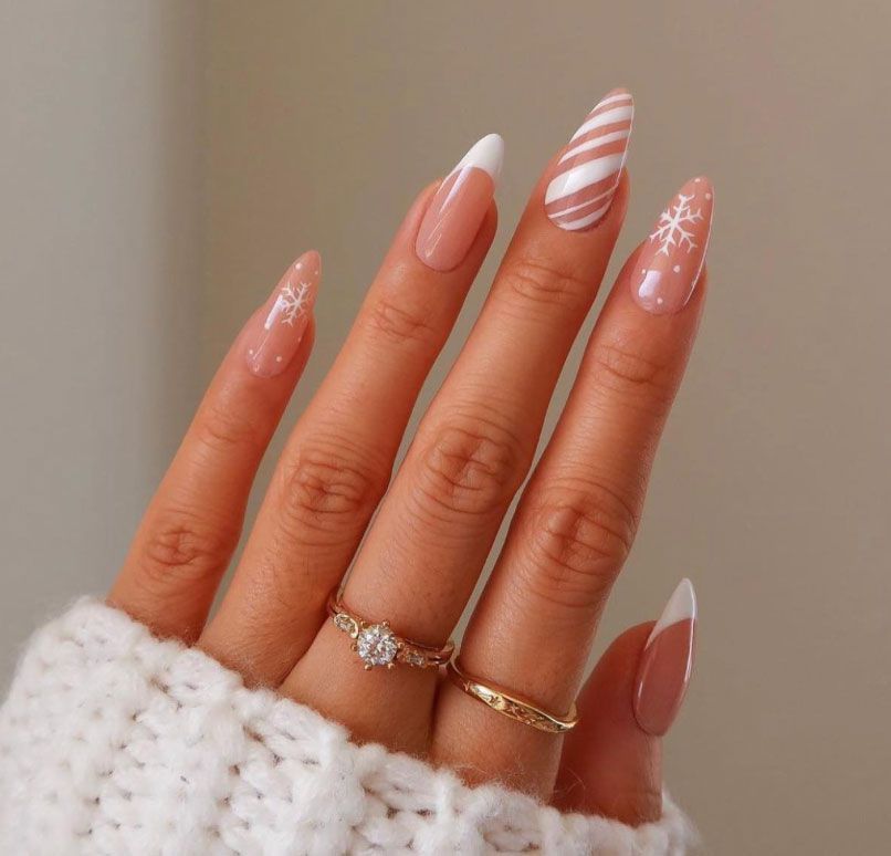 Winter Christmas Visual Idea Winter Christmas Visual Idea — Simple Christmas Nails 2026
