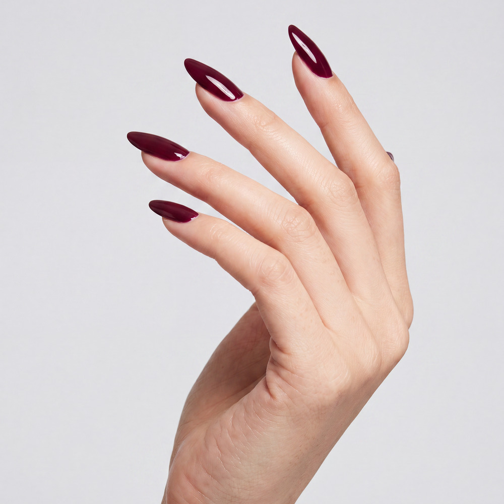 Deep Burgundy Glossy Stilettos Deep Burgundy Glossy Stilettos — Winter to Spring Transition Nails
