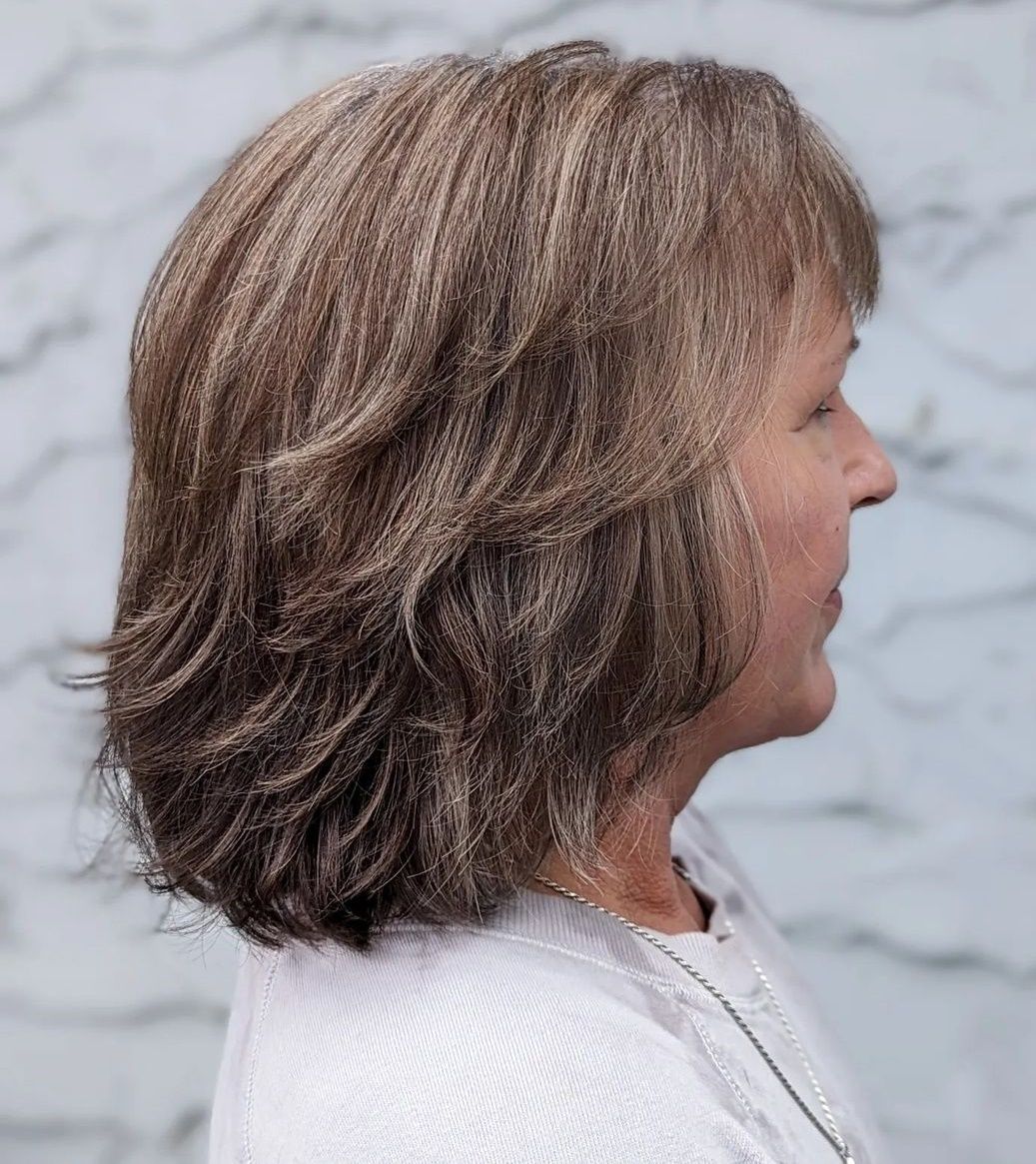 Brown With Highlights Visual Idea — Medium Length Winter Haircuts