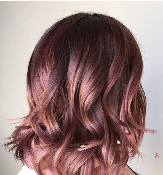 Collarbone Rose Gold Ombre Lob Collarbone Rose Gold Ombre Lob — Winter Ombre Hair