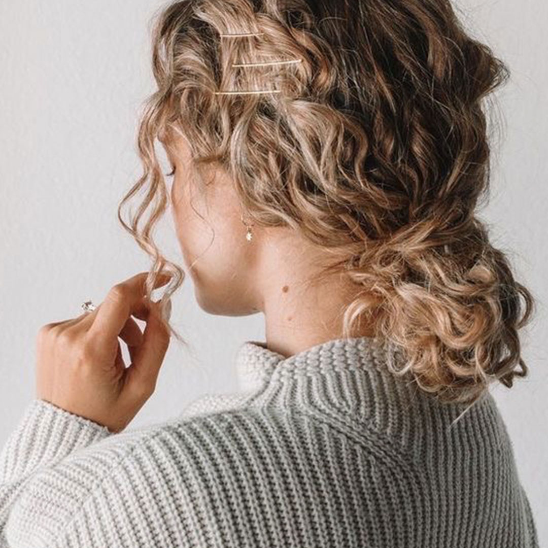Loose Updo With Textured Curls Loose Updo With Textured Curls — Winter Natural Hairstyles