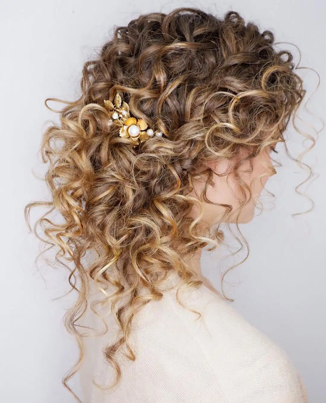 Voluminous Honey Blonde Updo — Winter Wedding Guest Hairstyles