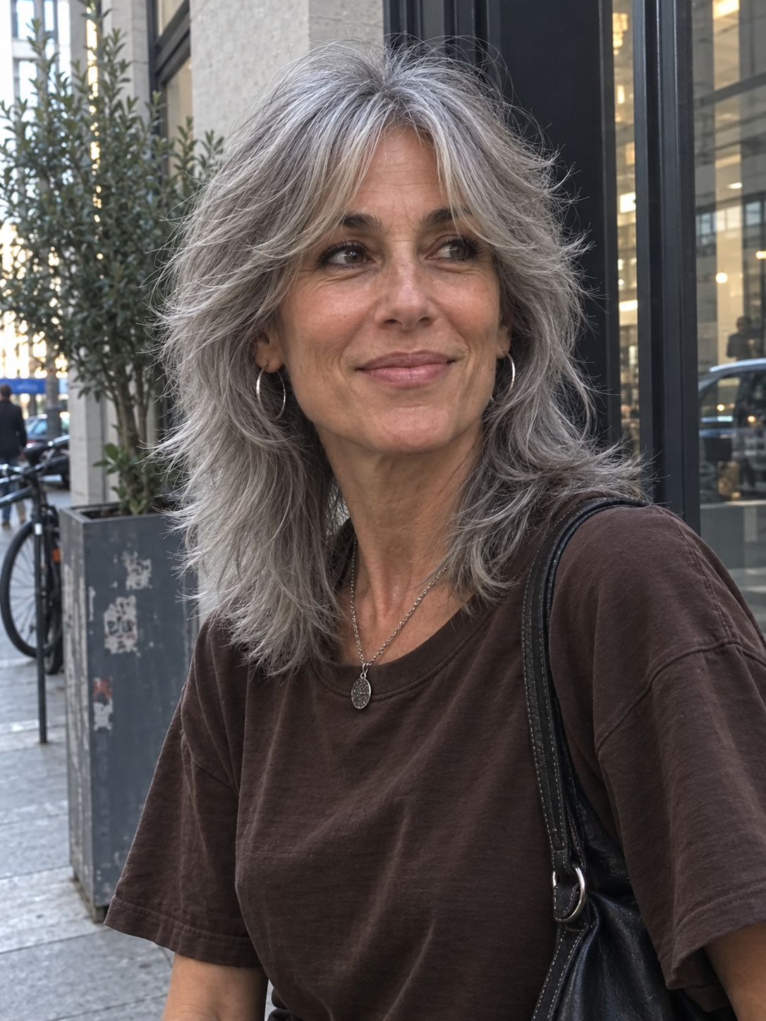 Layered Bob With Soft Curls Layered Bob With Soft Curls — Winter Hairstyles for Gray Hair