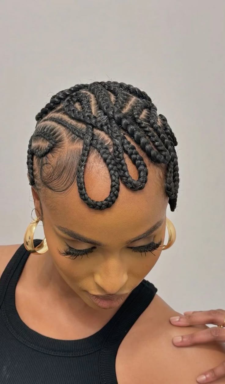 Decorative Braided Pattern — Winter Hairstyles for Black Women
