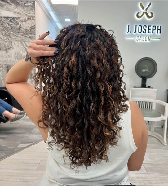 Mid-Back Curly Hair with Defined Curls Mid-Back Curly Hair with Defined Curls — Winter Haircuts for Thick Hair