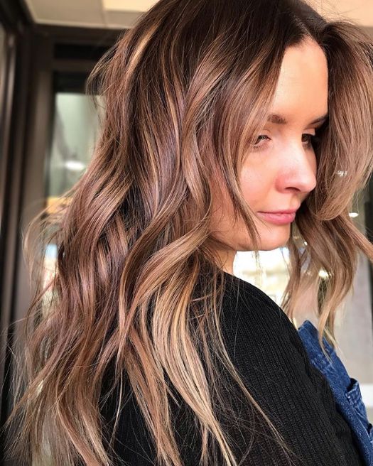 Warm Brown With Blonde Balayage Warm Brown With Blonde Balayage — Fall to Winter Hair Colors