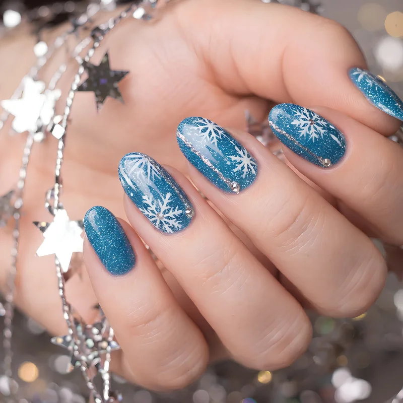 Glitter Glossy Visual Idea Glitter Glossy Visual Idea — Christmas Nail Trends 2026