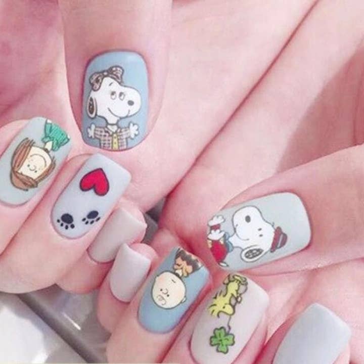 Snoopy & Friends Matte Nails Snoopy & Friends Matte Nails — Winter Nails for Kids