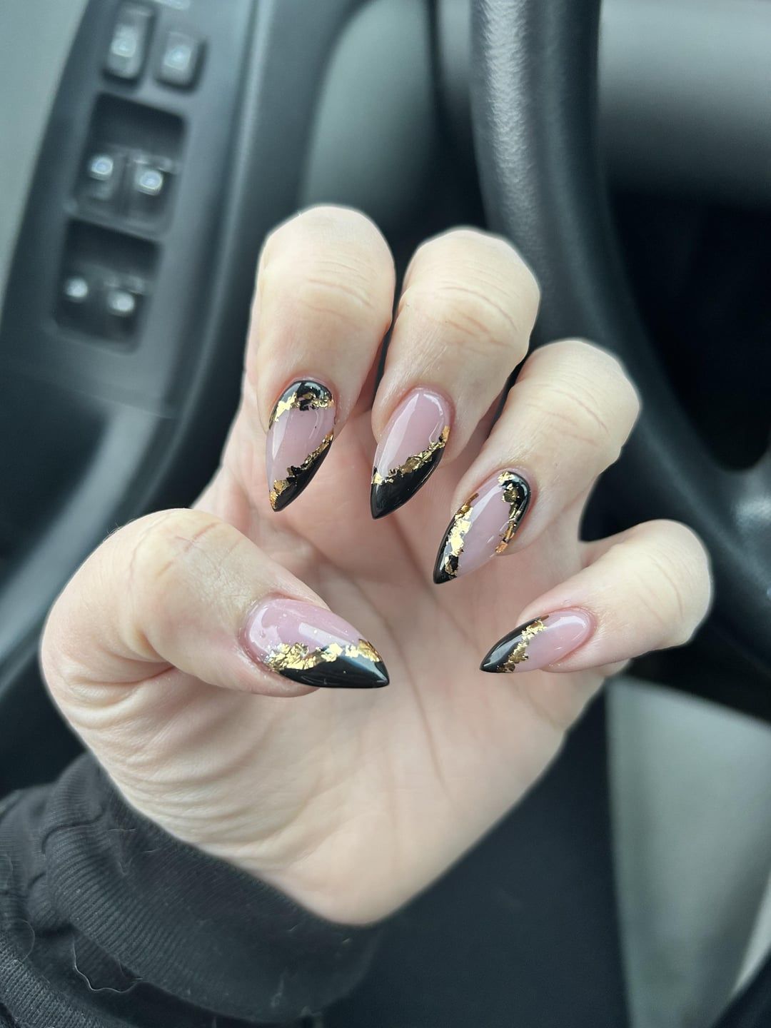 New Years Visual Idea — New Years Almond Nails 2027