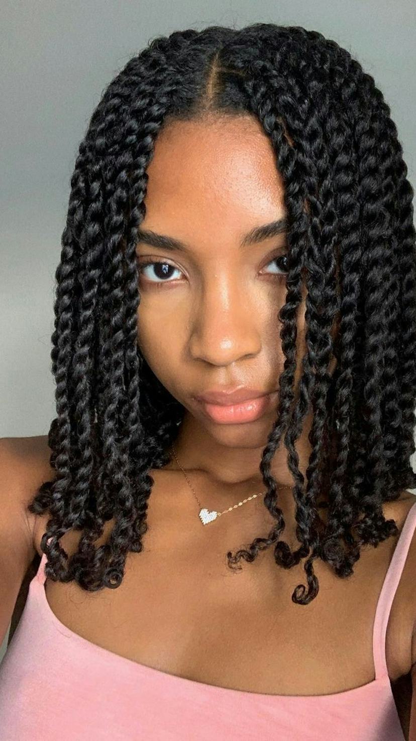 Shoulder Length Twists — Winter Hairstyles for Work