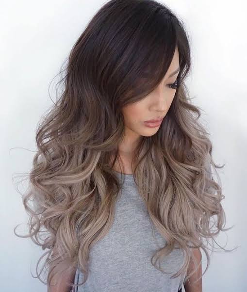 Dark Brown to Ash Grey Ombre Dark Brown to Ash Grey Ombre — Winter Ombre Hair