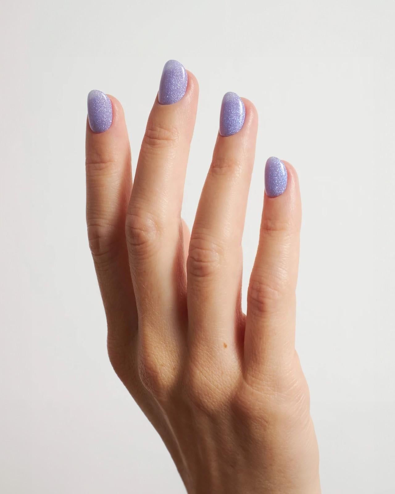 Subtle Glitter Short Square Subtle Glitter Short Square — Winter Lavender Nails