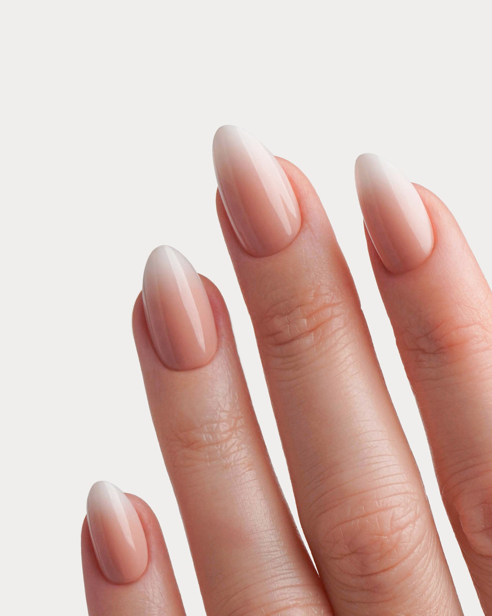 Classic Baby Boomer Short Almonds Classic Baby Boomer Short Almonds — Short Winter Almond Nails