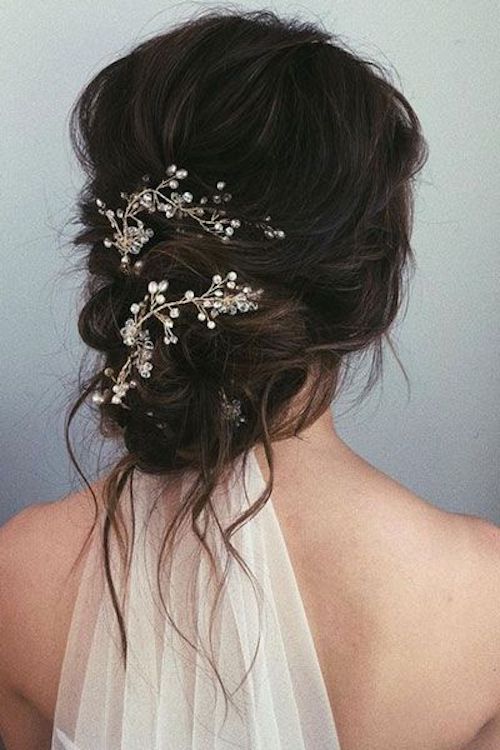 Loose Updo With Hair Vines Loose Updo With Hair Vines — Winter Updos