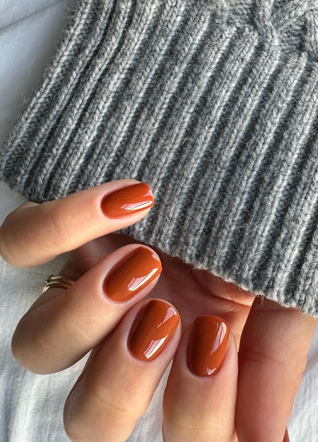 Terracotta Orange Gradient Nails Terracotta Orange Gradient Nails — Winter Work Nails