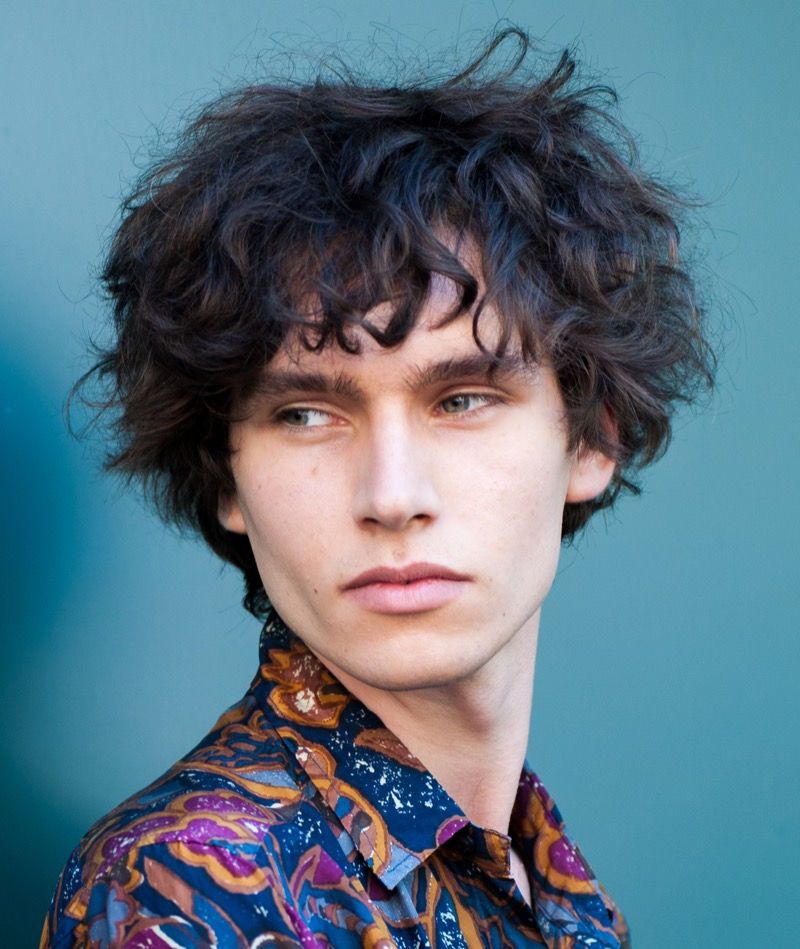 Shoulder-Length Layered Curls — Winter Hairstyles for Men