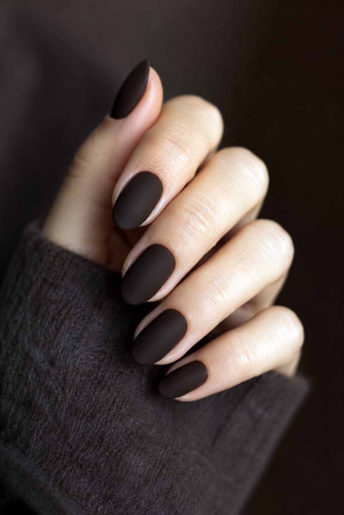 Matte Visual Idea Matte Visual Idea — Chocolate Brown Nails