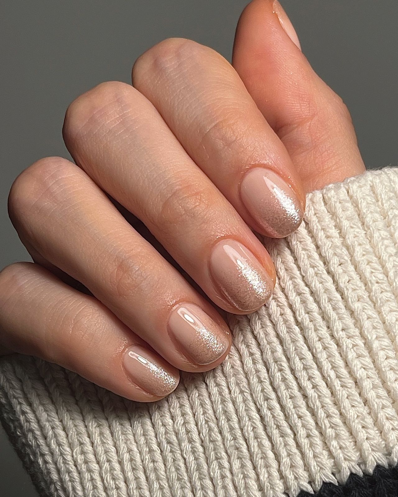 Glitter Snowflake Round Nails Glitter Snowflake Round Nails — Classy Christmas Nails 2026