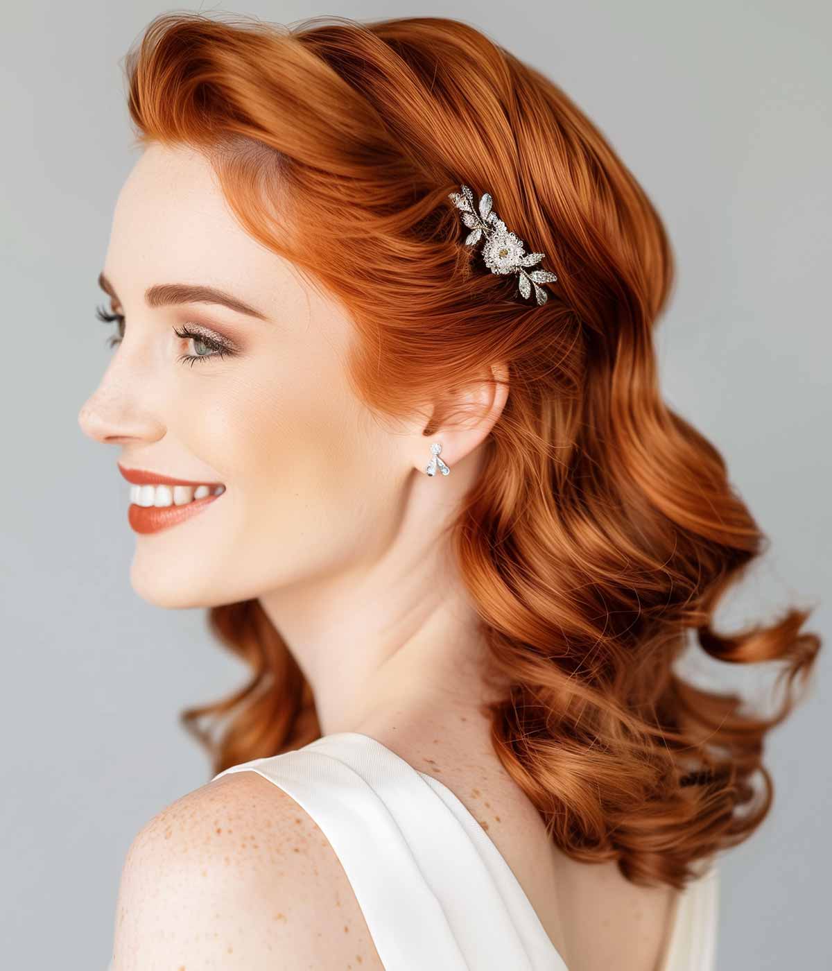 Vibrant Red Vintage Waves Vibrant Red Vintage Waves — Cute Winter Hairstyles