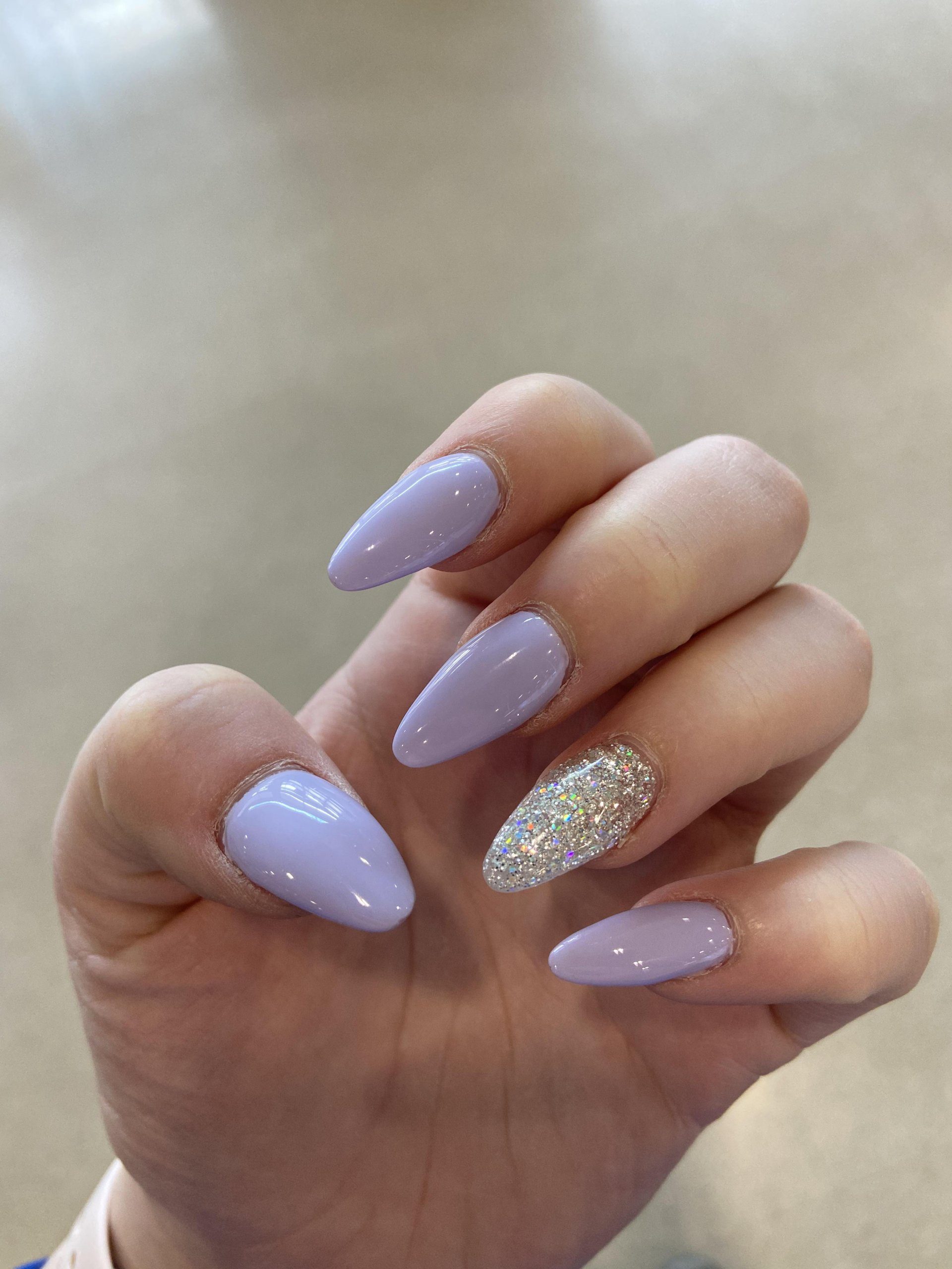Pale Pinkish Lavender Almond Pale Pinkish Lavender Almond — Winter Lavender Nails