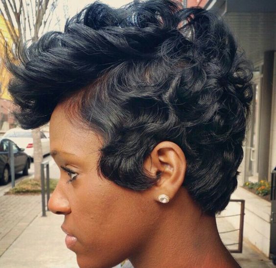 Layered Bob with Waves and Bangs — Winter Hairstyles for Black Women