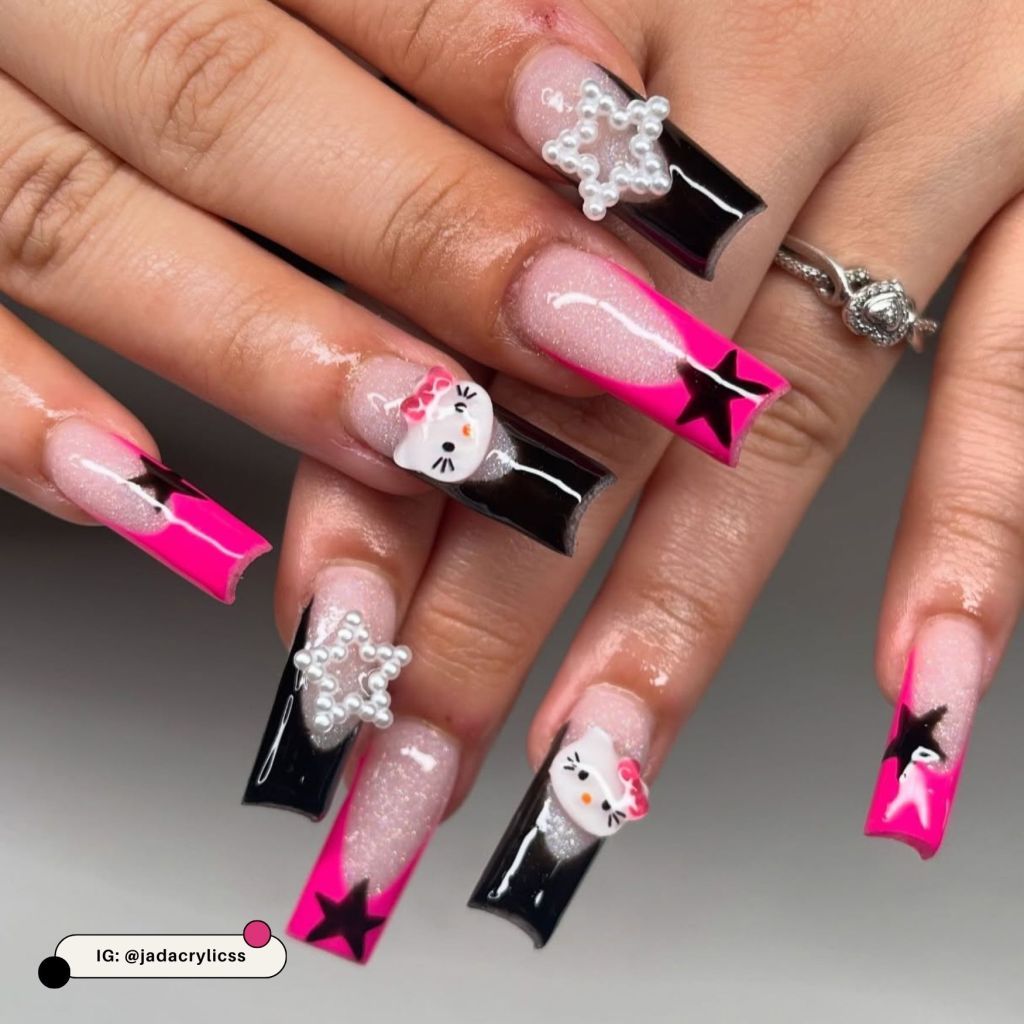 Glossy Visual Idea — Hello Kitty Christmas Nails 2026