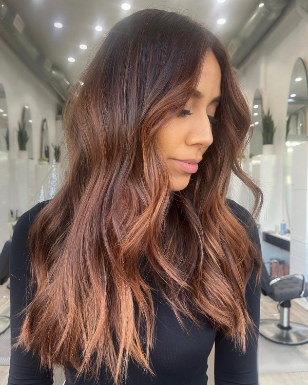 Dark Brown with Rich Cinnamon Tones Dark Brown with Rich Cinnamon Tones — Cinnamon Brown Hair