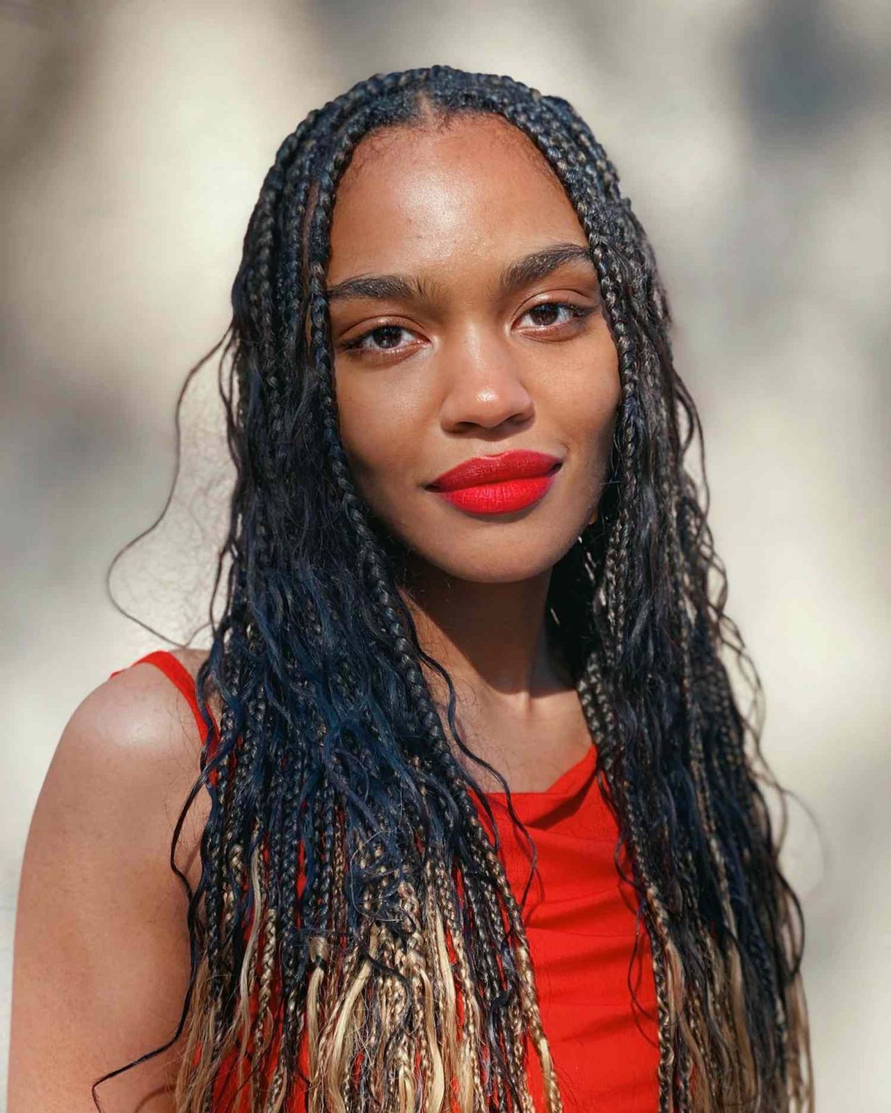 Box Braids With Wavy Blonde Highlights Box Braids With Wavy Blonde Highlights — Winter Braids for Black Women