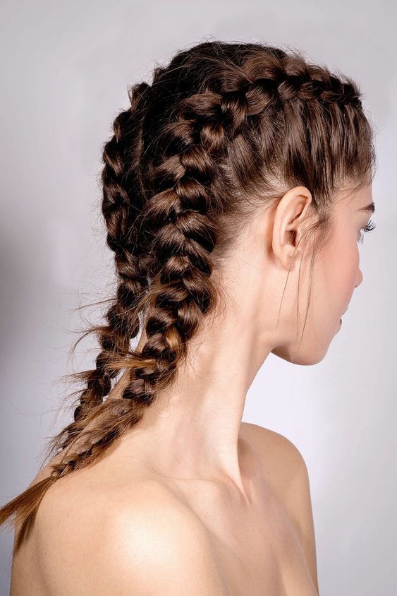 Dark Brown French Braids Dark Brown French Braids — Winter Twist Hairstyles