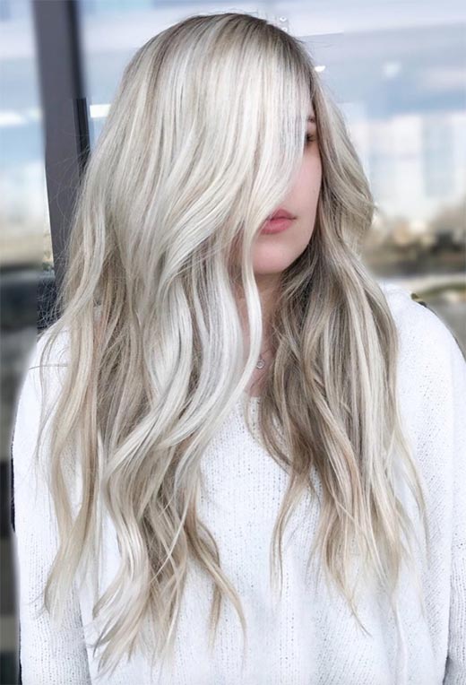 Layers Collarbone Ash Blonde Subtle Highlights Layers Collarbone Ash Blonde Subtle Highlights — Icy Blonde Hair