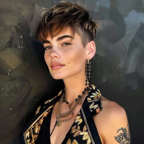 Pixie Undercut with Long Top Pixie Undercut with Long Top — Winter Pixie Haircuts