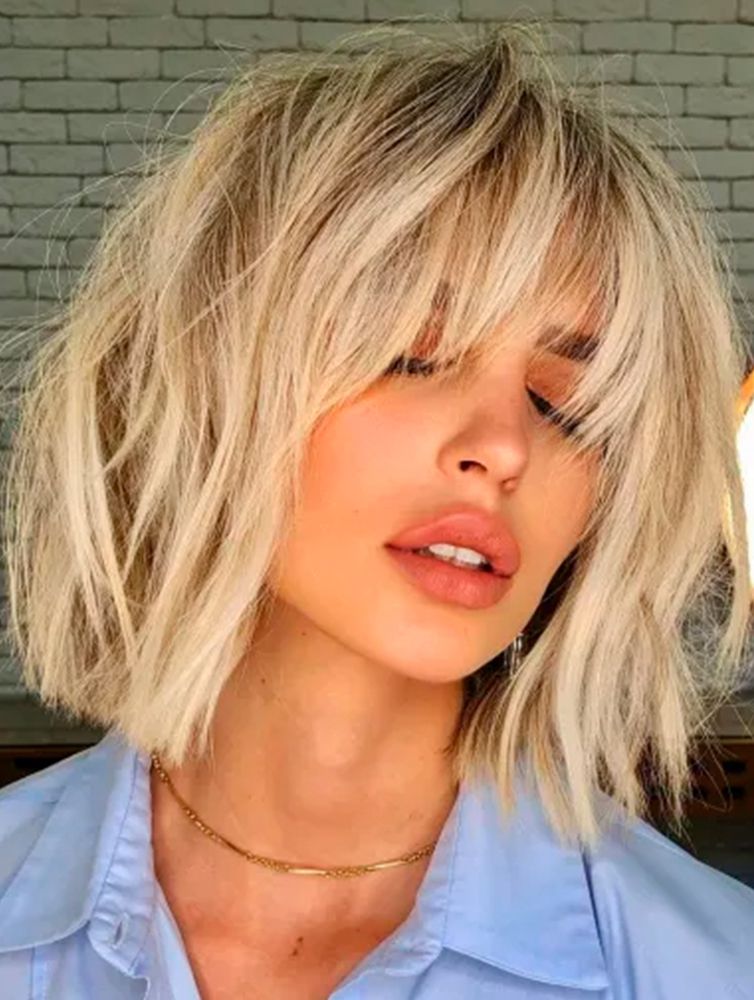 Ash Blonde Visual Idea — Winter Hair Colors for Short Hair