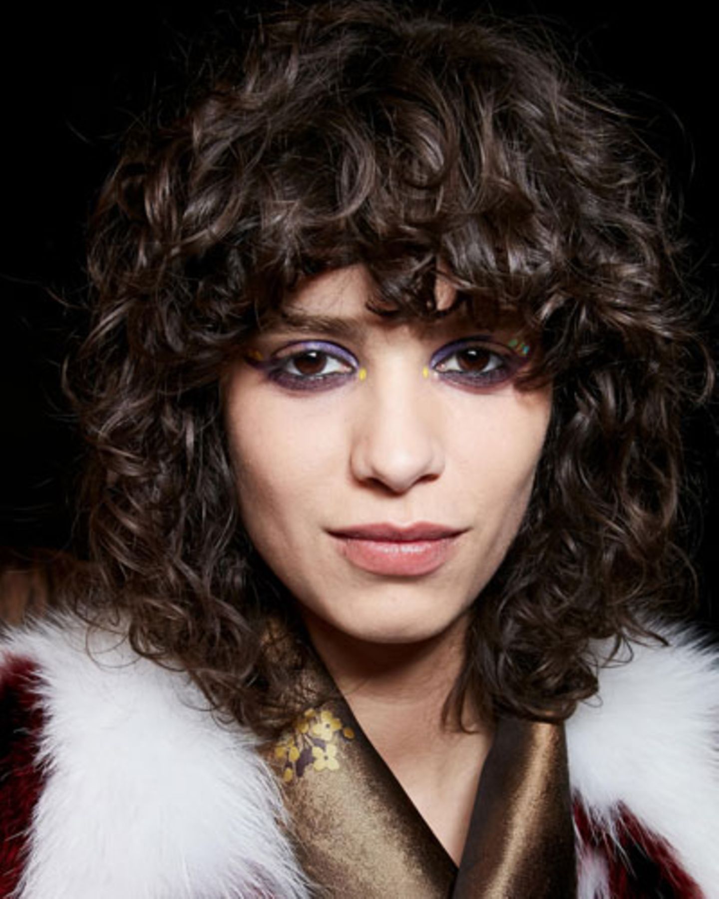 Dark Brown Bob With Full Fringe Dark Brown Bob With Full Fringe — Winter Haircuts for Curly Hair